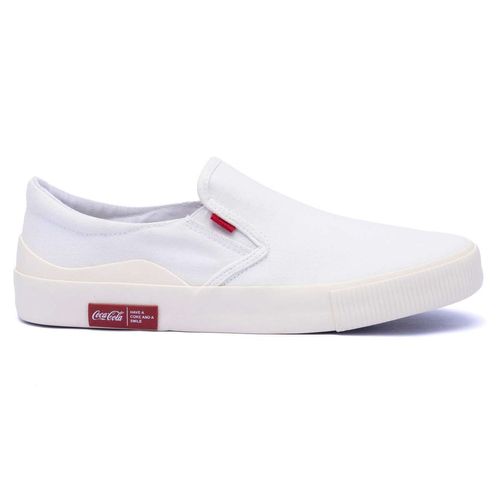 Tênis Coca-Cola Destin Canvas Branco Vermelho