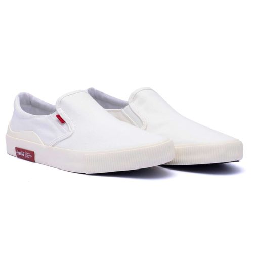 Tênis Coca-Cola Destin Canvas Branco Vermelho