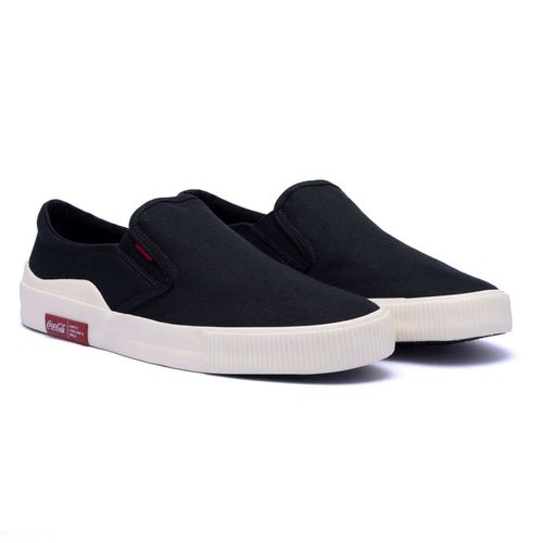 Tênis Coca-Cola Destin Canvas Preto Vermelho