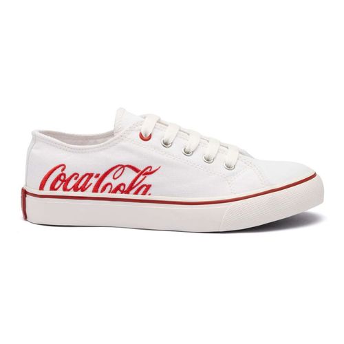 Tênis Coca-Cola Wooster Canvas Branco Vermelho