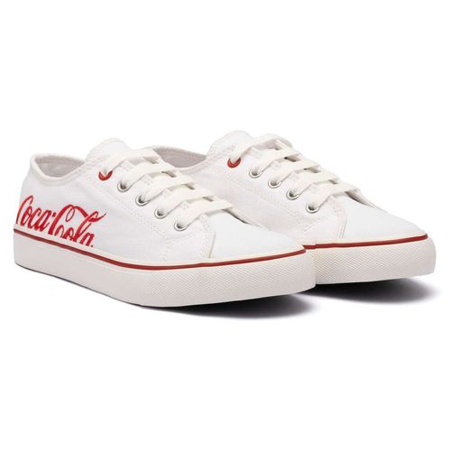 Tênis Coca-Cola Wooster Canvas Branco Vermelho