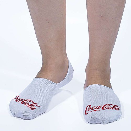 Meia Sapatilha Cavada Coca-Cola Branco