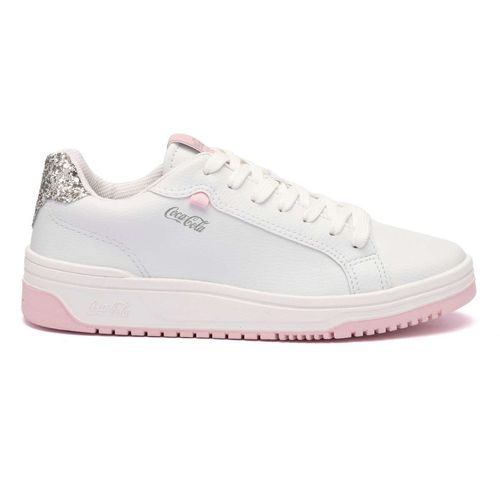 Tênis Coca-Cola Bowie Town Branco Rosa