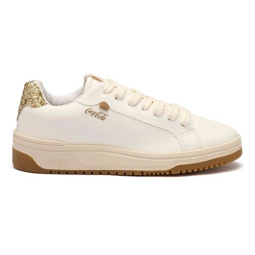 Tênis Coca-Cola Bowie Town Off White Dourado