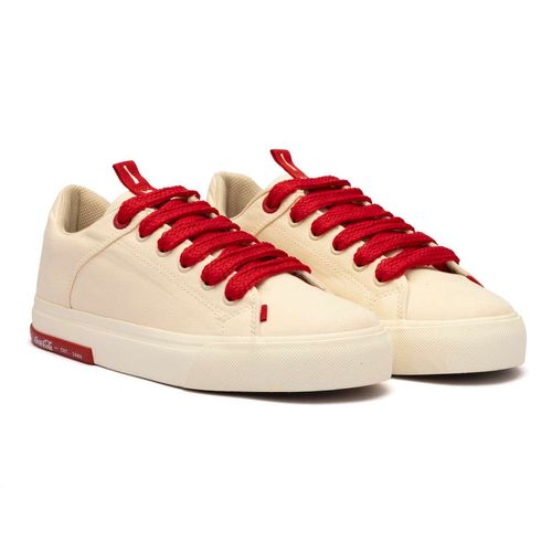 Tênis Coca-Cola Daytona Bold Off White Verme