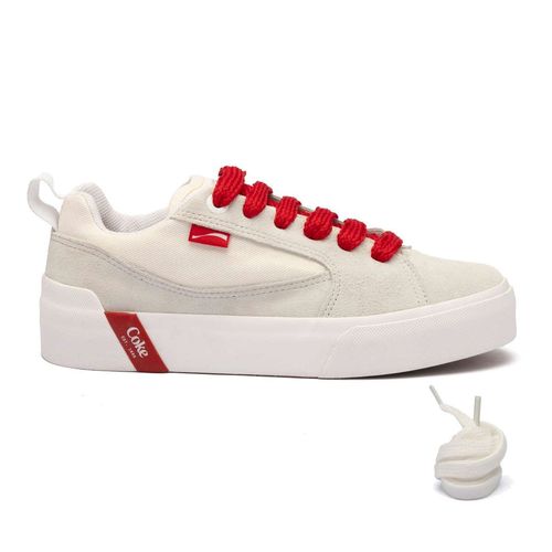 Tênis Coca-Cola Ultra Branco Cinza