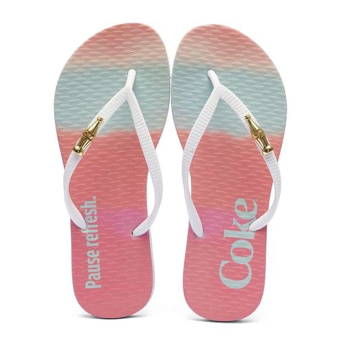 Chinelo Coca-Cola Stay Cool Coke Branco