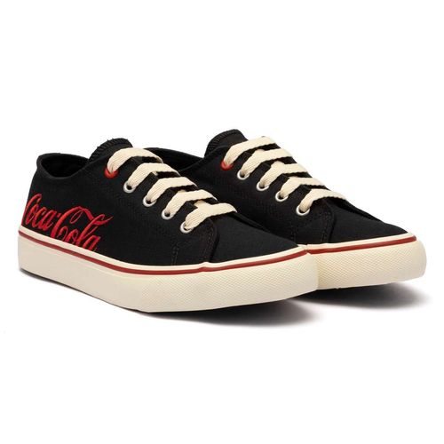 Tênis Coca-Cola Wooster Canvas Preto Vermelho
