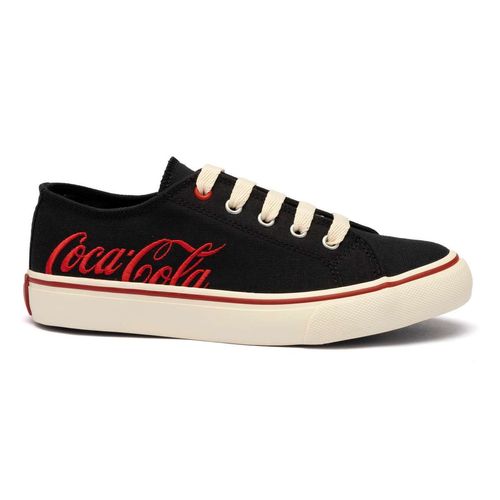 Tênis Coca-Cola Wooster Canvas Preto Vermelho