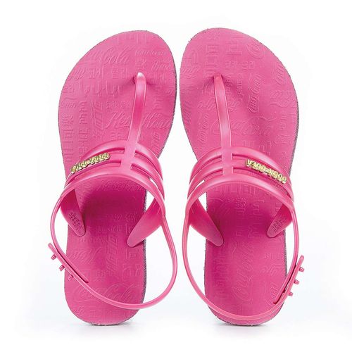 Chinelo Coca-Cola Shoes Glitter Fancy Shine Pink