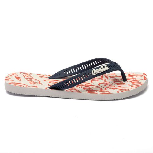 Chinelo Coca-Cola Scriptmania 2 Branco Marinho
