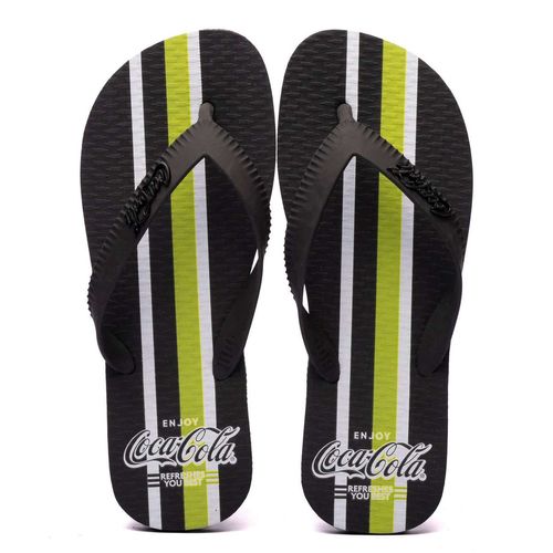Chinelo Coca-Cola Shoes Smith Preto Preto