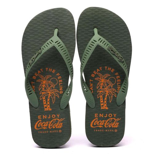 Chinelo Coca-Cola Shoes Feeling Musgo