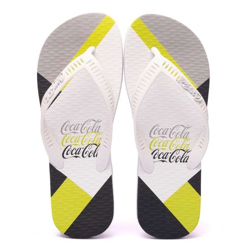 Chinelo Coca-Cola Shoes Picton 2 Branco Marinho