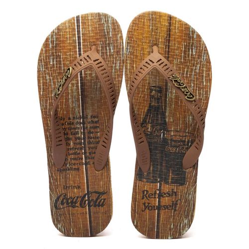 Chinelo Coca-Cola Shoes Nickel Wod 2 Bege Marrom