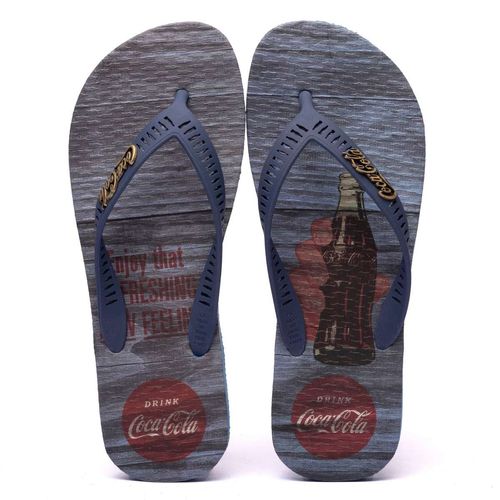 Chinelo Coca-Cola Shoes Wood Bottle Denim