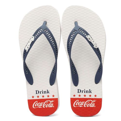 Chinelo Coca-Cola Shoes Gove 2 Branco Marinho