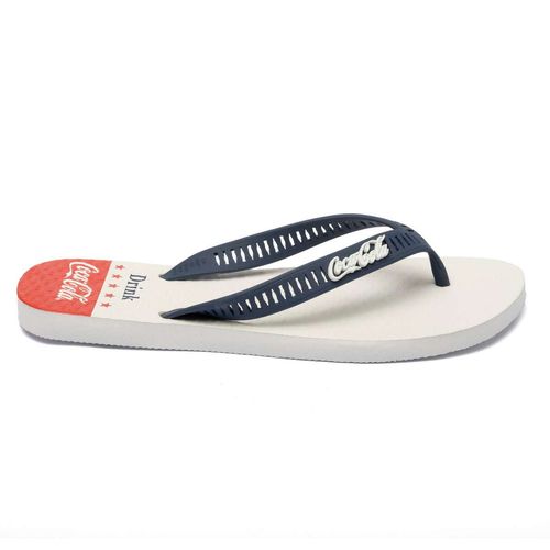 Chinelo Coca-Cola Shoes Gove 2 Branco Marinho