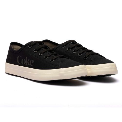 Tênis Coca-Cola Shoes Newpoart Canvas Preto/ Off
