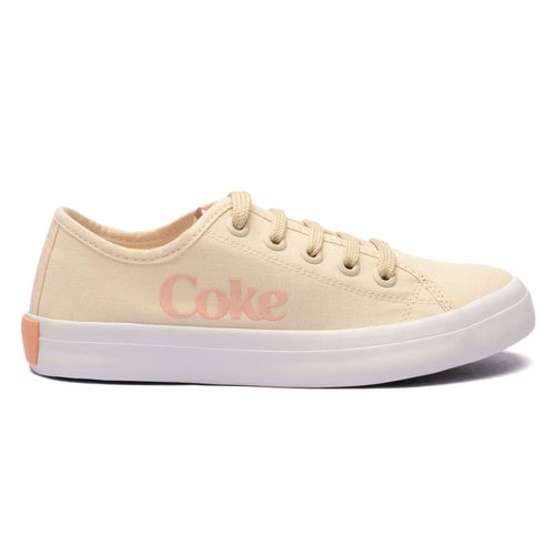 Tênis Coca-Cola Shoes Newpoart Canvas Off White