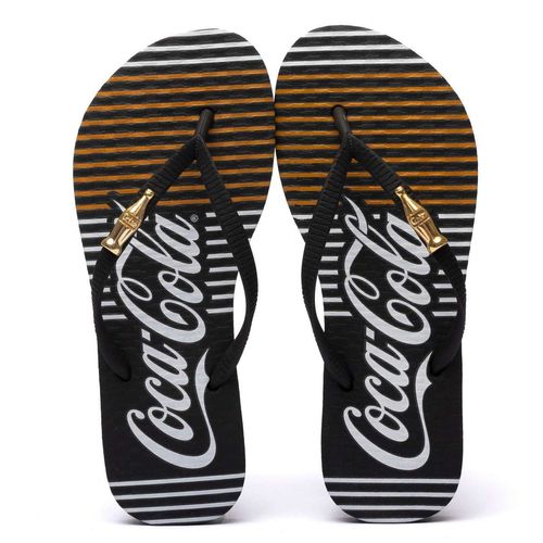 Chinelo Coca-Cola Shoes Classic Lines Preto