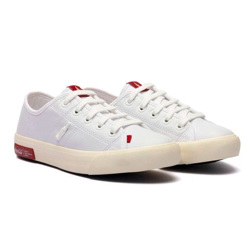 Tênis Coca-Cola Shoes Miami Eco Branco Vermelho