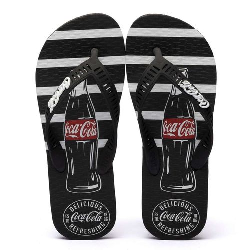 Chinelo Coca-Cola Shoes Delicious Preto