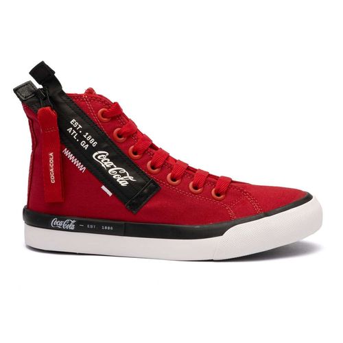 Tênis Coca-Cola Shoes Atlanta Hype Zipper Vermelho
