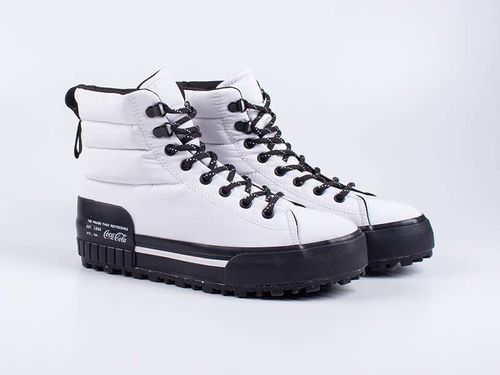 Tênis Coca-Cola Shoes Aspen Branco Preto