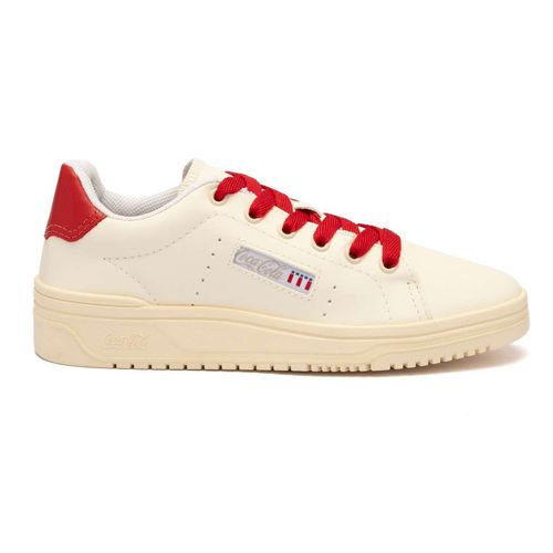 Tênis Coca-Cola Shoes March Maverick Off White Verme