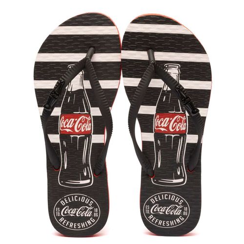Chinelo Coca-Cola Shoes Delicious Feminino Vermelho Preto