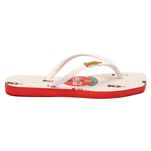 Chinelo Coca-Cola Shoes Square Pixel Vermelho Branco