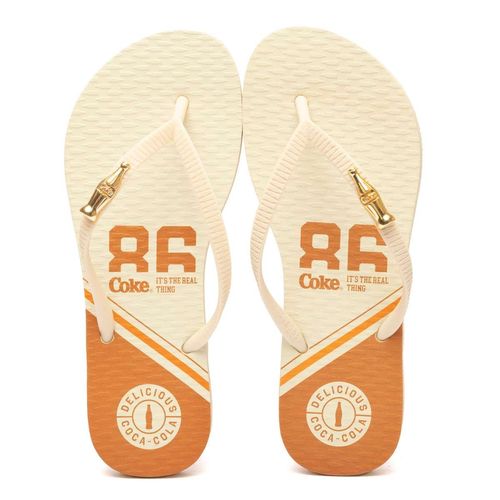 Chinelo Coca-Cola Shoes Sprint Femino Off White