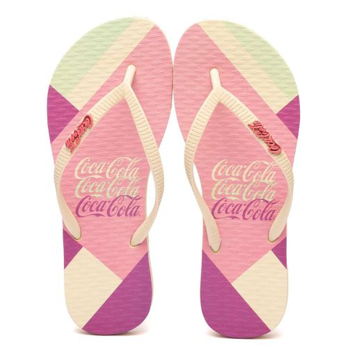 Chinelo Coca-Cola Shoes Picton Feminino Off White
