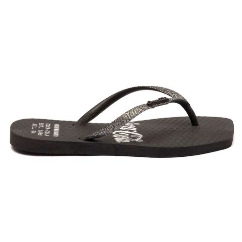 Chinelo Coca-Cola Shoes Alma Square Preto