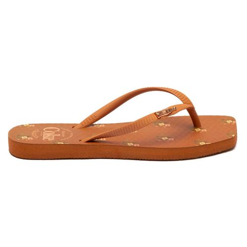 Chinelo Coca-Cola Shoes Square Meli Bege Marrom