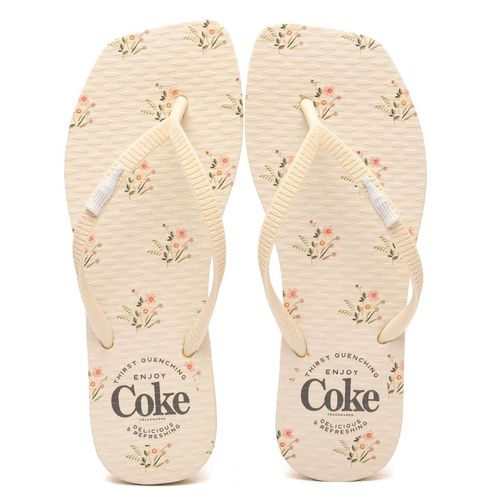 Chinelo Coca-Cola Shoes Square Meli Off White