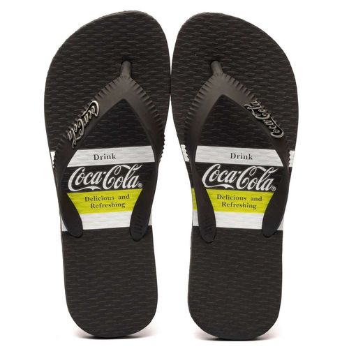 Chinelo Coca-Cola Shoes Andale Preto