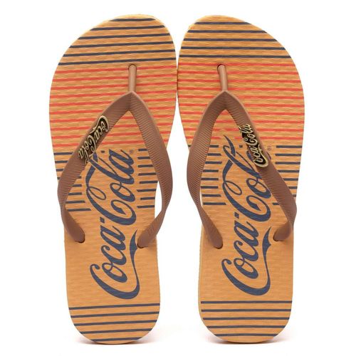 Chinelo Coca-Cola Shoes Classic Lines 2 Caramelo
