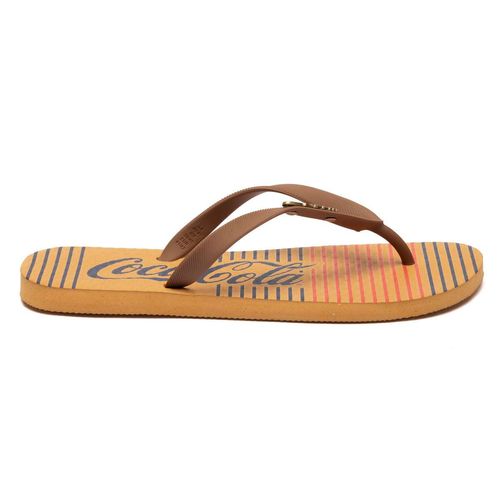 Chinelo Coca-Cola Shoes Classic Lines 2 Caramelo