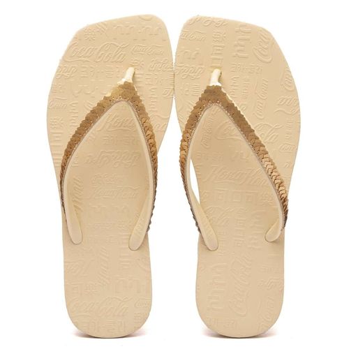 Chinelo Coca-Cola Shoes Square Glam Off White Doura