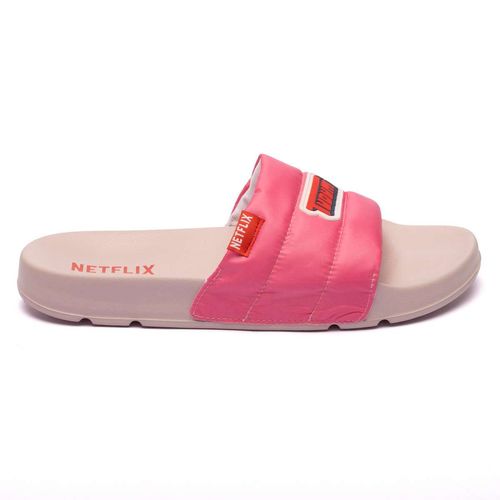 Chinelo Netflix Slide Tudum Puffer Rose Pink