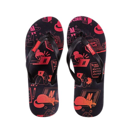 Chinelo Netflix Monochill Preto