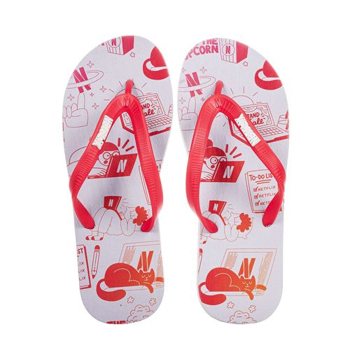 Chinelo Netflix Monochill Cinza