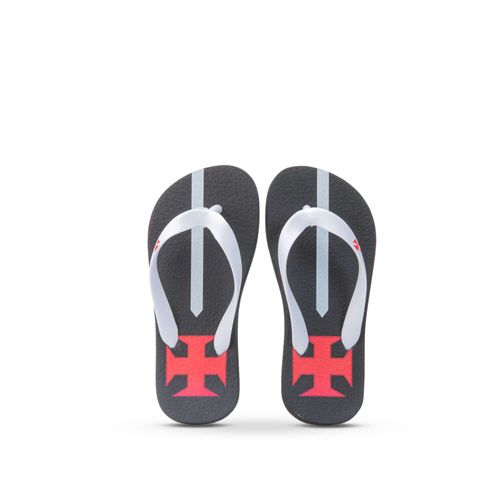 Chinelo Vasco Camisas Negras Infantil Preto Branco