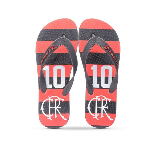 Chinelo Flamengo Manto Zico Preto
