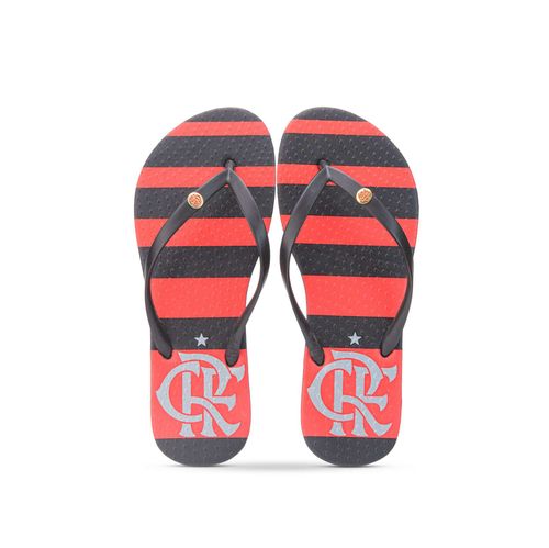 Chinelo Slide Flamengo Manto 1 2024 Feminino Preto Preto