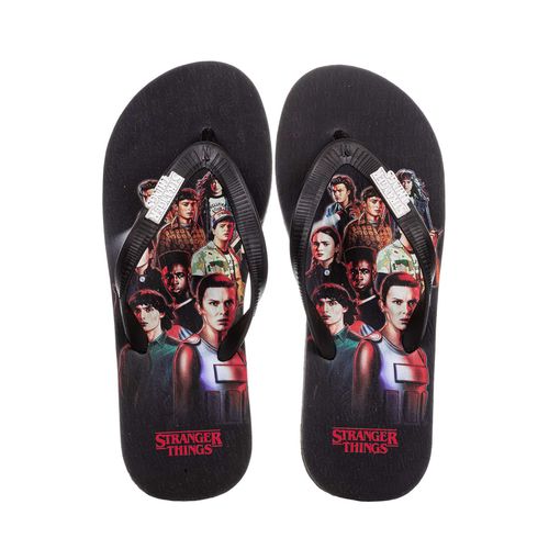 Chinelo Stranger Things Team Preto Preto