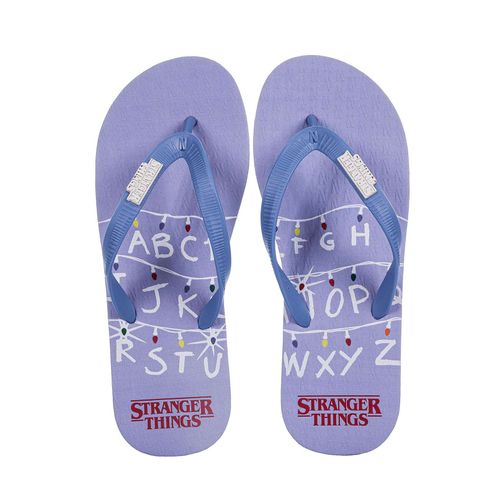 Chinelo Stranger Things Alphabet Denim