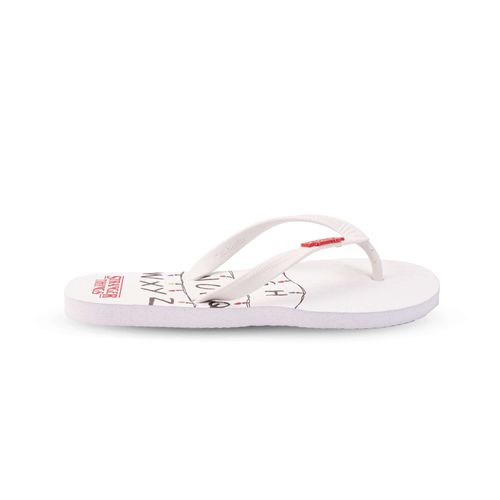 Chinelo Stranger Things Alphabet Branco